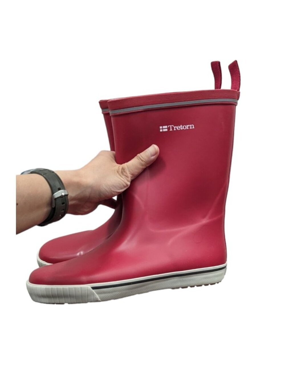Womens Tretorn Skerry Magenta Pink Rubber Rain Boots Size 39 / 8.5 US